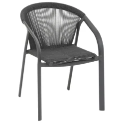 FAUTEUIL RIU EMPILABLE ANTHRACITE CHINE GRAPHITE