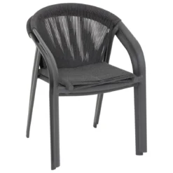 FAUTEUIL RIU EMPILABLE ANTHRACITE CHINE GRAPHITE