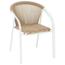 FAUTEUIL RIU EMPILABLE MIEL BLANC