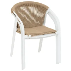 FAUTEUIL RIU EMPILABLE MIEL BLANC
