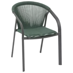 FAUTEUIL RIU EMPILABLE OLIVE GRAPHITE