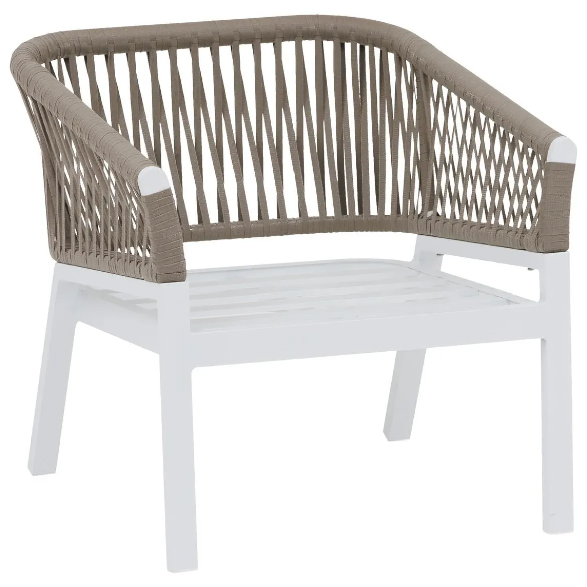 FAUTEUIL SALON ORIENGO TAUPE BLANC