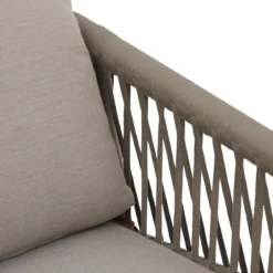 FAUTEUIL SALON ORIENGO TAUPE BLANC