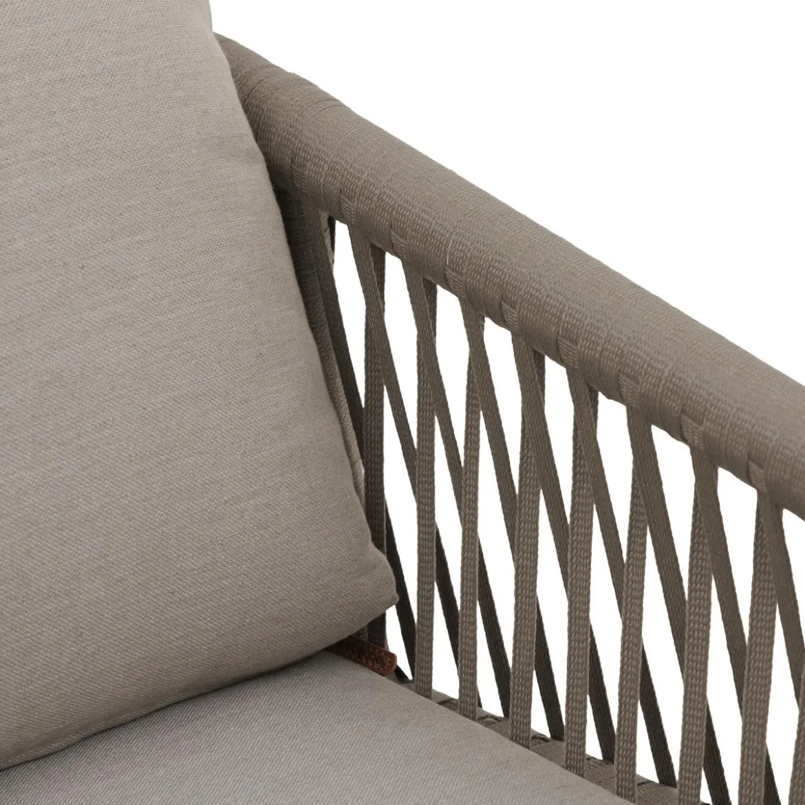 FAUTEUIL SALON ORIENGO TAUPE BLANC