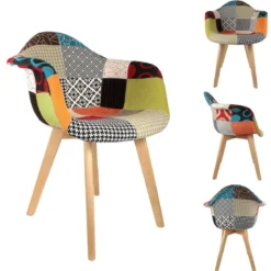 FAUTEUIL SCANDINAVE PATCHWORK M2