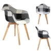 FAUTEUIL SCANDINAVE PATCHWORK GRIS