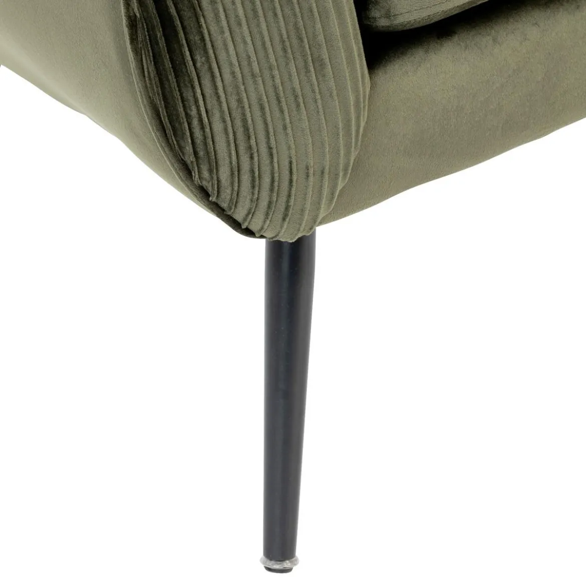 FAUTEUIL SOLARO VELOURS VERT KAKI