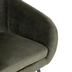 FAUTEUIL SOLARO VELOURS VERT KAKI