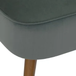 FAUTEUIL VELOURS PIED BOIS NAOVA CELADON
