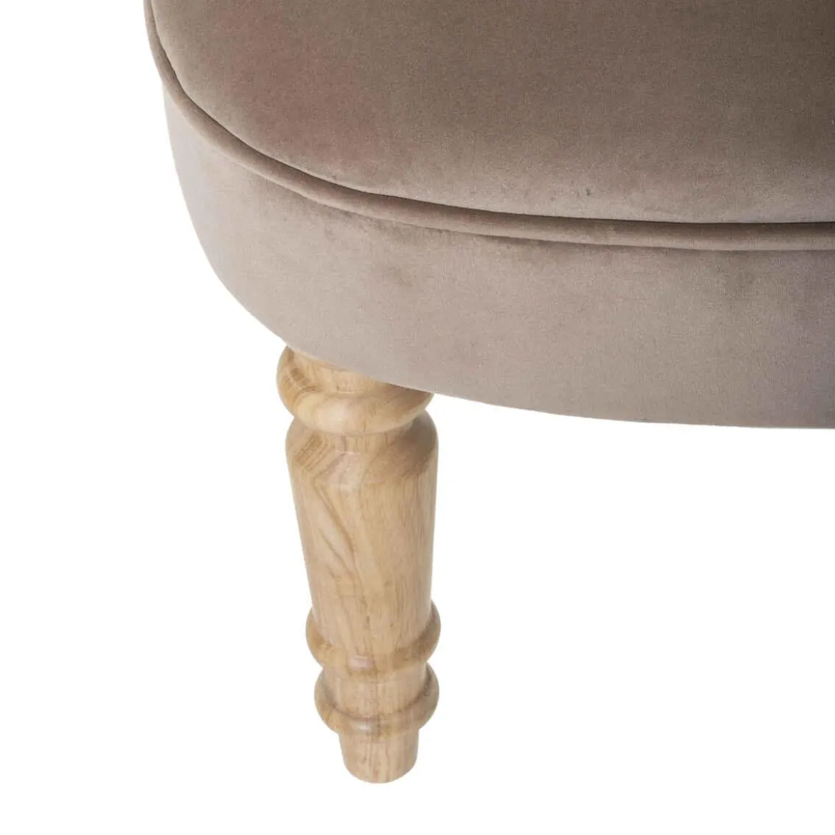 FAUTEUIL VELOURS SIXTINE TAUPE