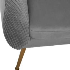 FAUTEUIL VELOURS SOLARO GRIS