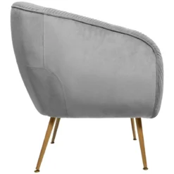 FAUTEUIL VELOURS SOLARO GRIS