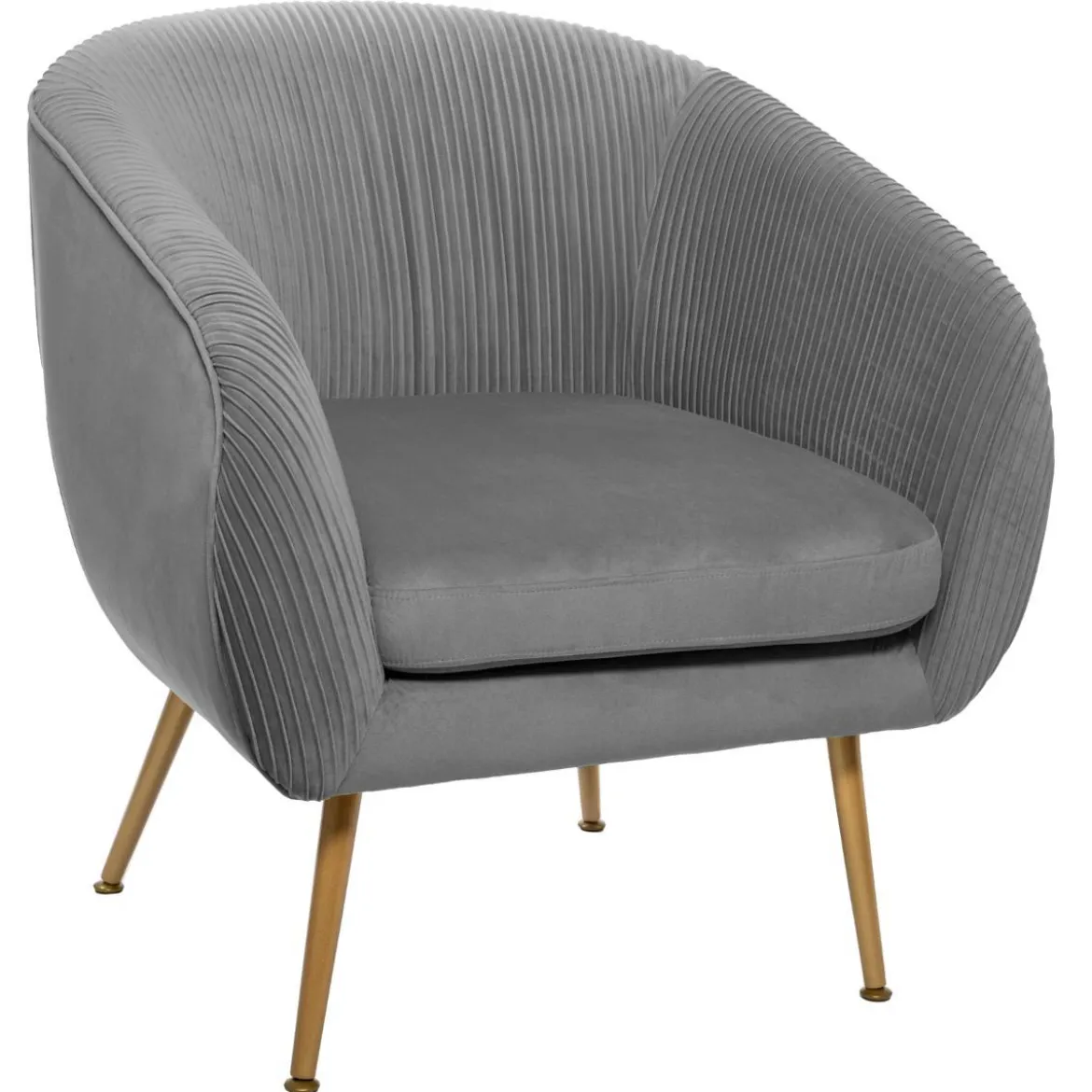 FAUTEUIL VELOURS SOLARO GRIS