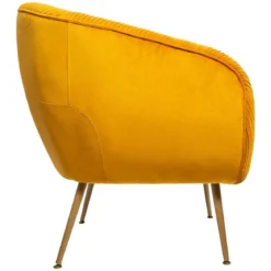 FAUTEUIL VELOURS SOLARO OCRE