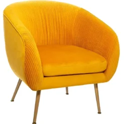 FAUTEUIL VELOURS SOLARO OCRE