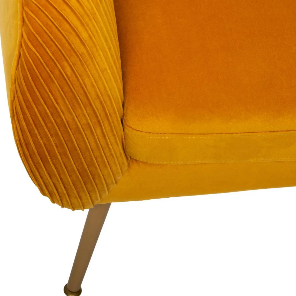 FAUTEUIL VELOURS SOLARO OCRE