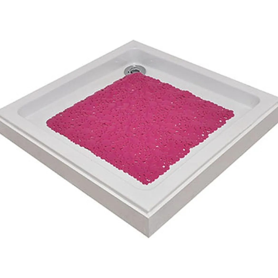 FOND DE DOUCHE 50X50CM BULLES FUCHSIA