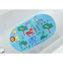 FOND DE BAIGNOIRE IMPRIME SAFARI PVCPOLYESTER 69 X 39 CM ENF