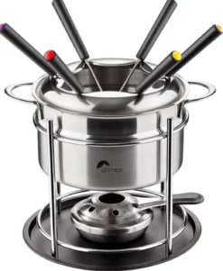 FONDUE SET 9 PIECES 6 FOURCHETTES