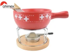 FONDUE SET POT CERAMIQUE 22.5CM 6 FOURCHETTES