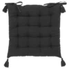 GALETTE CHAISE GAZE COTON GRIS FONCE 38X38CM