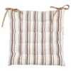 GALETTE DE CHAISE RAYEE GROOVE LIN 38X38CM