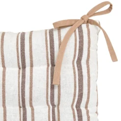 GALETTE DE CHAISE RAYEE GROOVE LIN 38X38CM