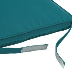 GALETTE CHAISE SCRATCH KORAI 40X40CM BLEU CANARD