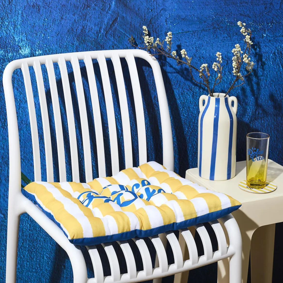 GALETTE DE CHAISE DEPERLANT DOLCE VITA 40X40CM