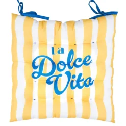 GALETTE DE CHAISE DEPERLANT DOLCE VITA 40X40CM