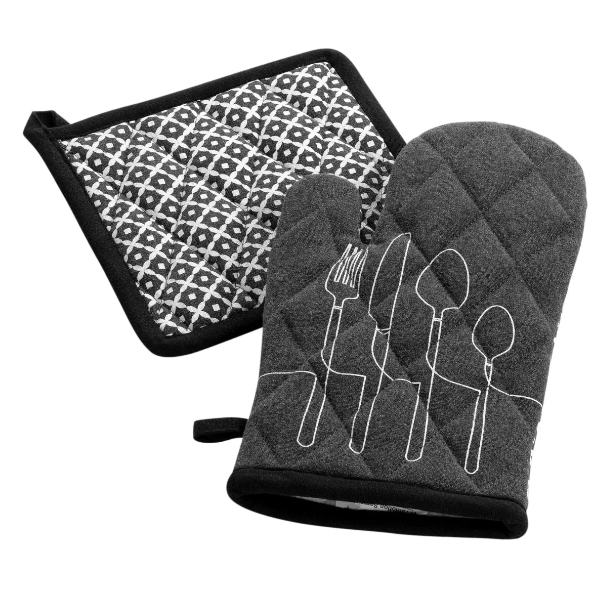GANT ET MANIQUE COTON RECYCLE IMPLIQUE CUISILINE ANTHRACITE