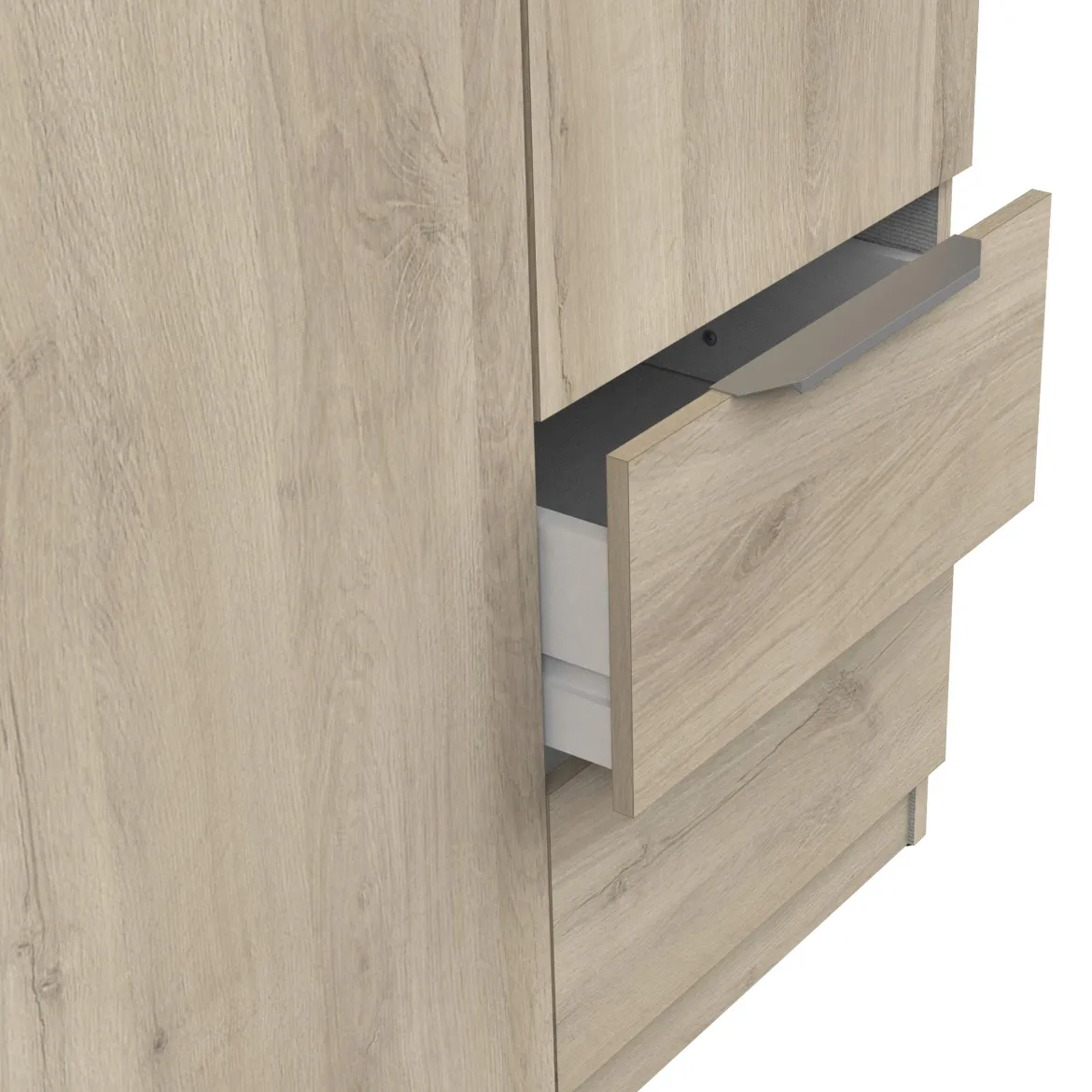 GHOST ARMOIRE 6 PORTES 2 TIROIRS CHENE