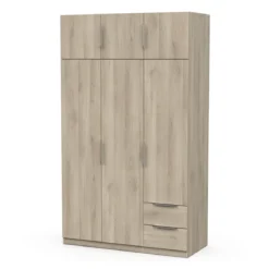 GHOST ARMOIRE 6 PORTES 2 TIROIRS CHENE