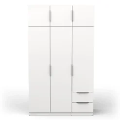 GHOST ARMOIRE 6 PORTES 2 TIROIRS BLANC MAT