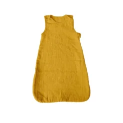 GIGOTEUSE SANS MANCHES ZIP GAZE DE COTON 40X70CM MOUTARDE