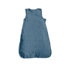 GIGOTEUSE SANS MANCHES ZIP GAZE DE COTON 40X70CM BLEU