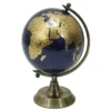 GLOBE TERRESTRE DORE ET BLEU NUIT D.142MM