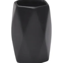 GOBELET GRES FORME LOSANGE NOIR