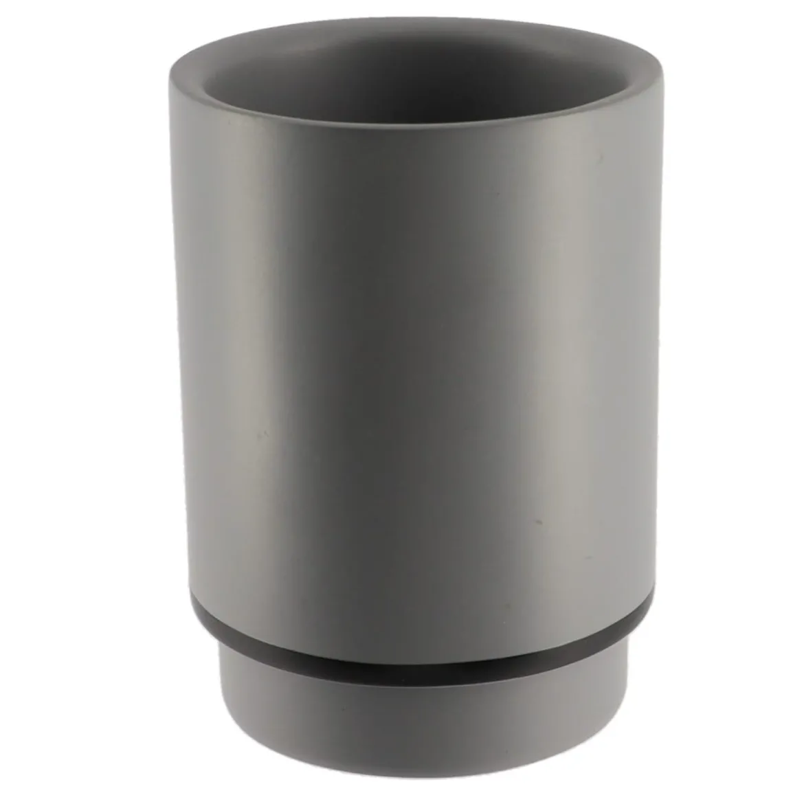 GOBELET POLYRESINE ROND GRIS NOIR