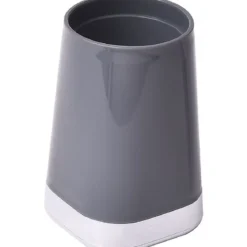 GOBELET ROND BASE CARREE CHROMEE GRIS