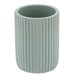 GOBELET STRIE ARRONDI POLYRESINE VERT EUCALYPTUS