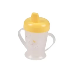 GOBELET ANTI GOUTTE AVEC ANSES 225ML JAUNE