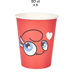 GOBELET CARTON MASCOTTE LOVE 20CL X6 PIECES