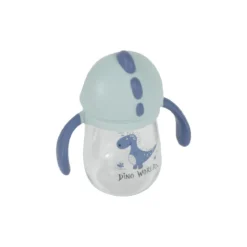 GOBELET DINO WORLD AVEC PAILLE RETRACTABLE ET ANSES 240ML