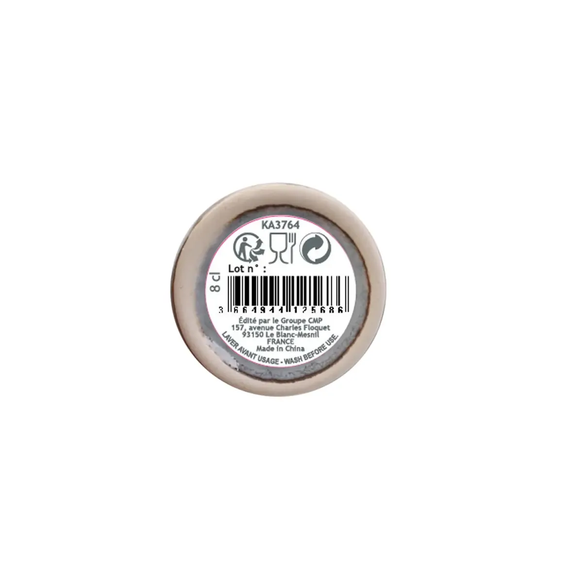 GOBELET EXPRESSO 10CL AU GRES DU TEMPS GRIS