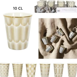 GOBELET EXPRESSO DESIGN GOLD 10CL