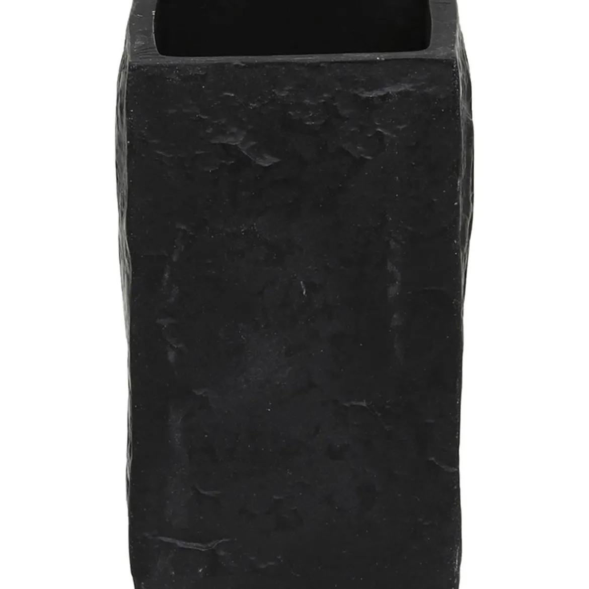 GOBELET POLYRESINE CARRE EFFET PIERRE NOIR