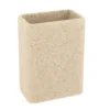 GOBELET POLYRESINE RECTANGULAIRE EFFET SABLE NATUREL