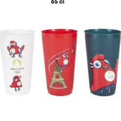 GOBELET REUTILISABLE MASCOTTE TRILOGIE 65CL