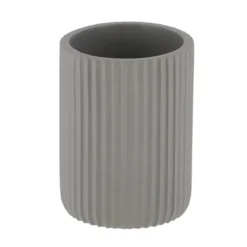 GOBELET STRIE ARRONDI POLYRESINE GRIS